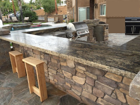 Outdoor BBQ Granite Countertop